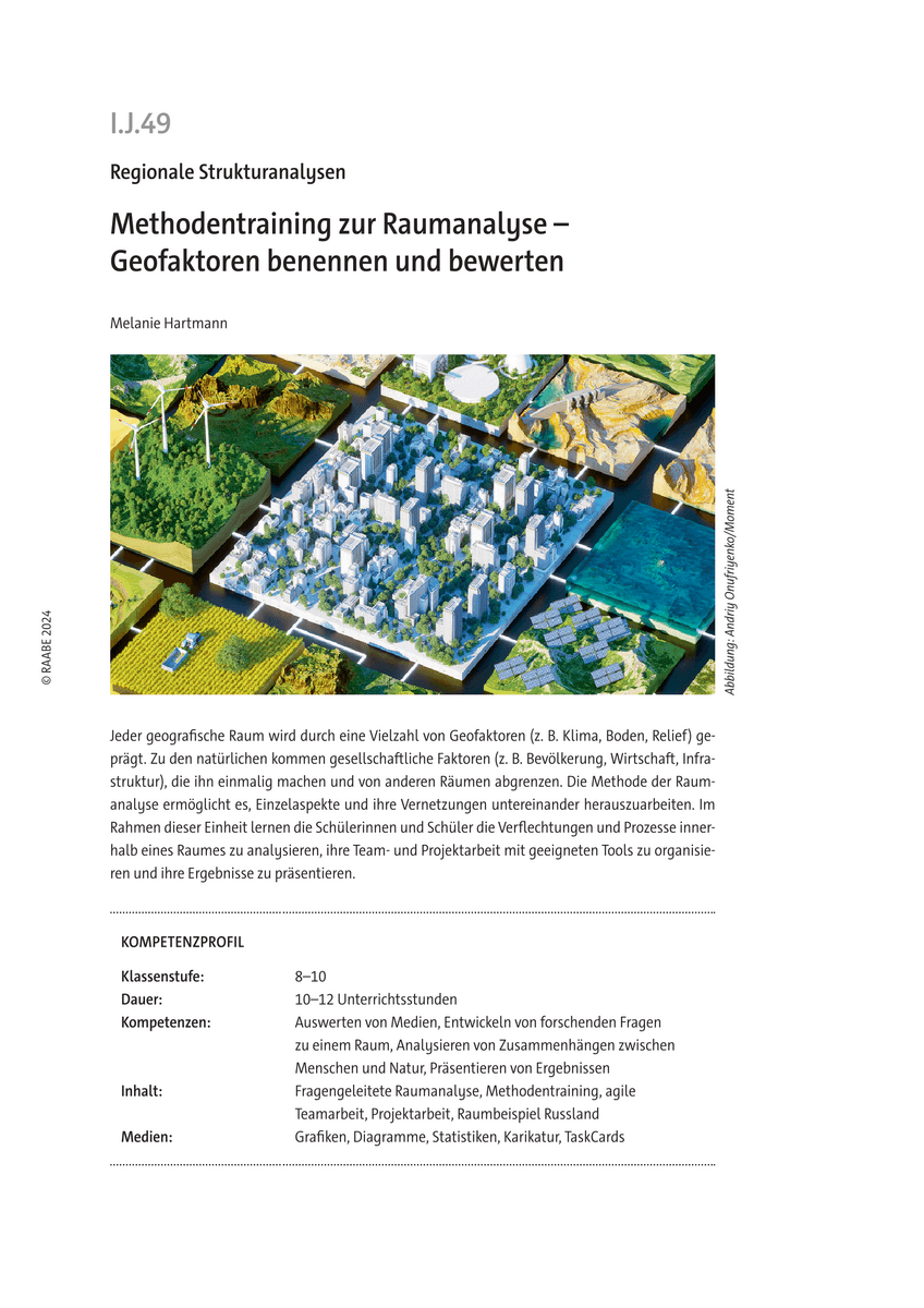 Methodentraining zur Raumanalyse