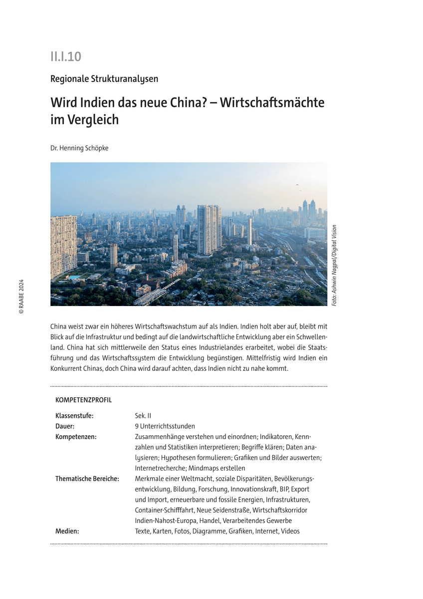 Wird Indien das neue China?