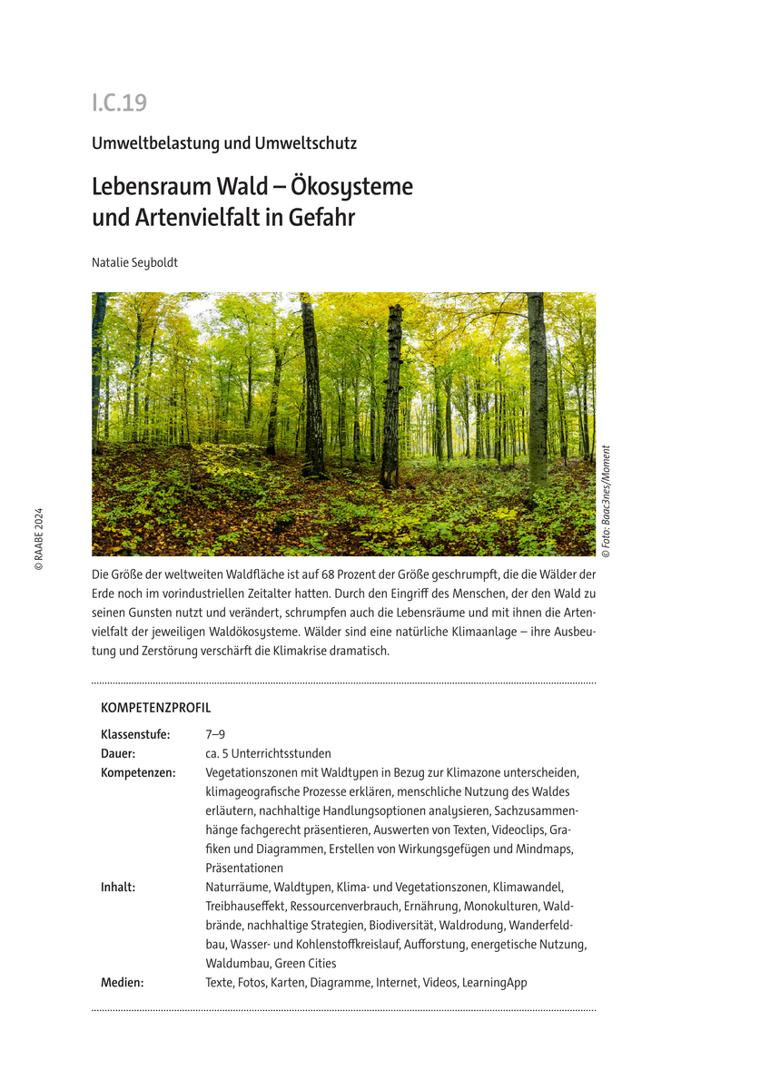 Lebensraum Wald