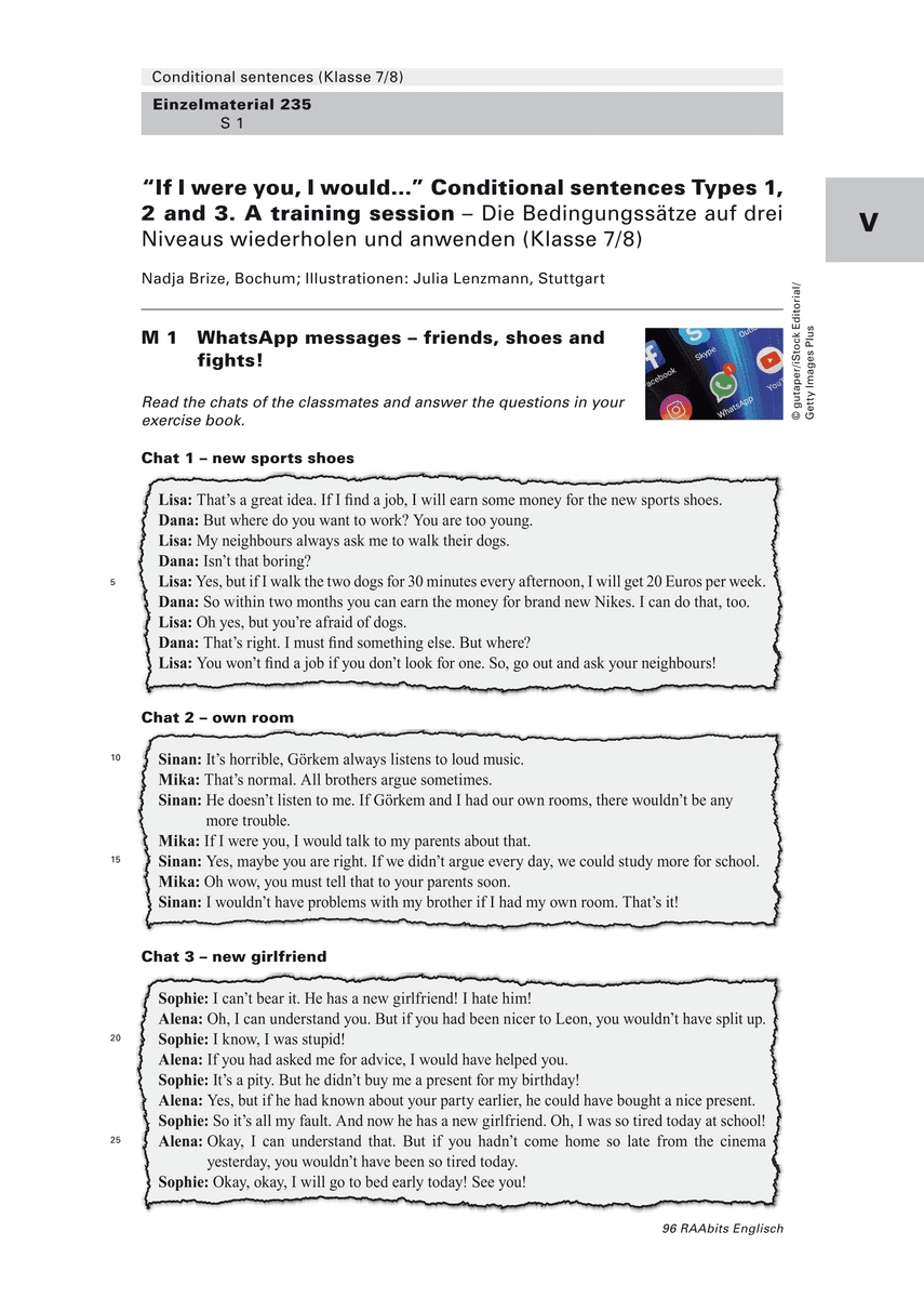 “If I were you, I would…” Conditional sentences Types 1, 2 and 3. A training session