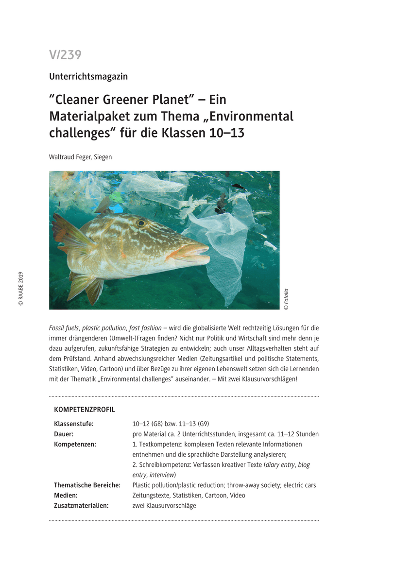 “Cleaner Greener Planet”