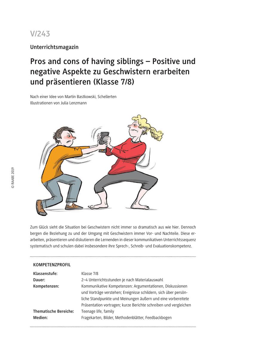 Pros and cons of having siblings