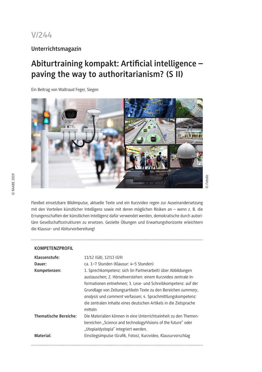Abiturtraining kompakt: Artificial intelligence