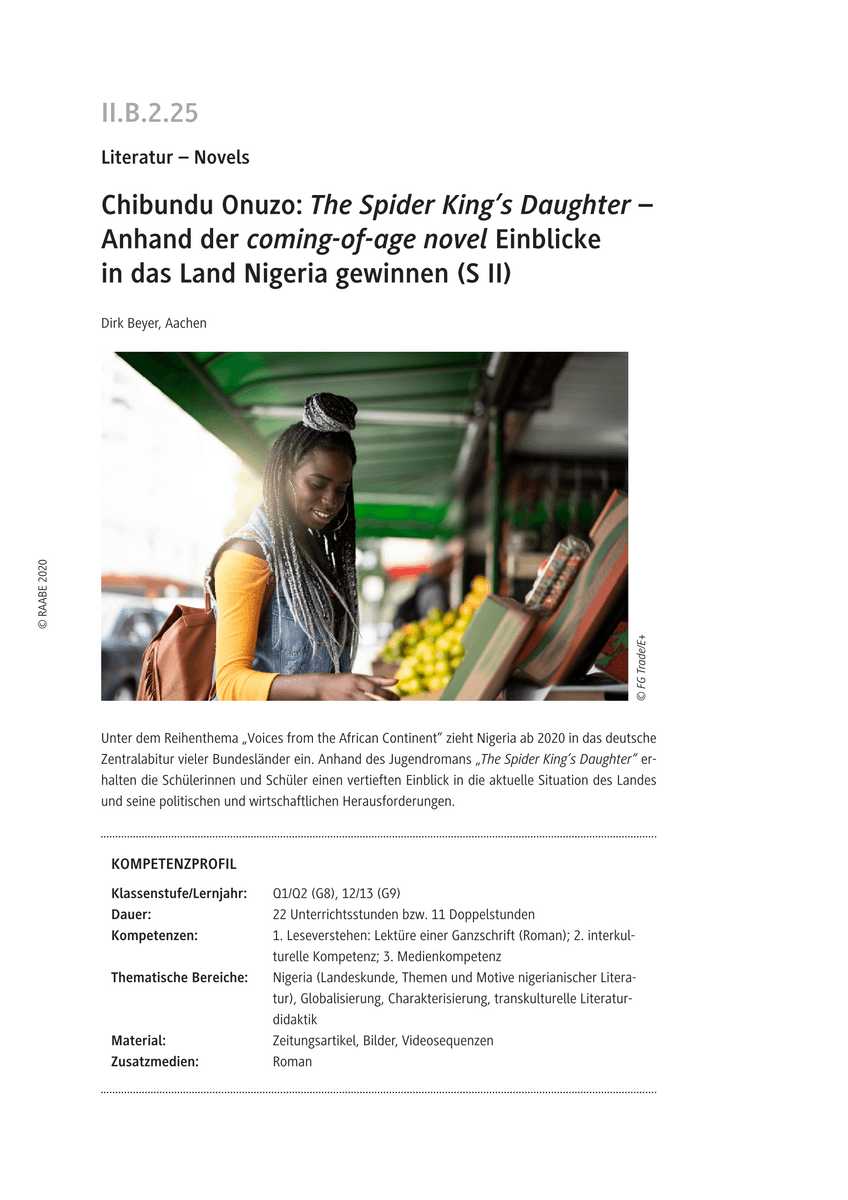 Chibundu Onuzo: „The Spider King's Daughter“