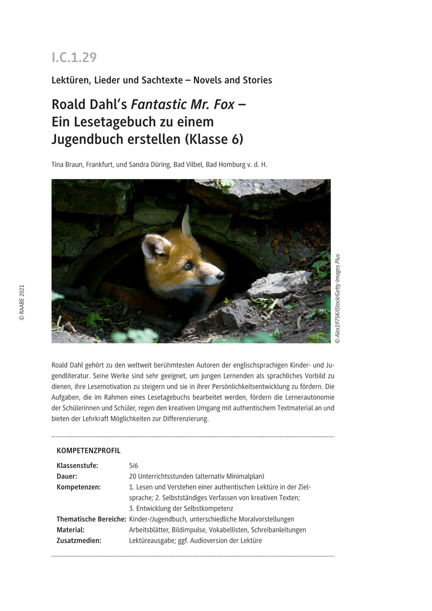 Roald Dahl's „Fantastic Mr. Fox“