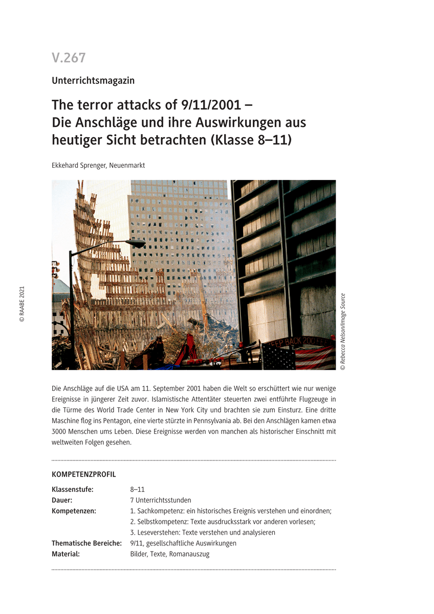 The terror attacks of 9/11/2001