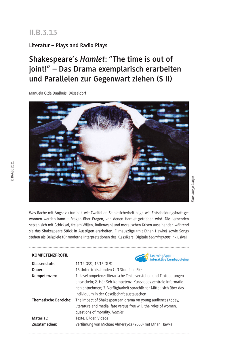 Shakespeare's "Hamlet": "The time is out of joint!"