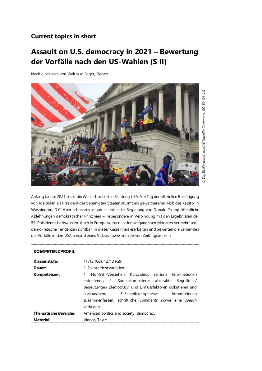 Assault on U.S. democracy in 2021