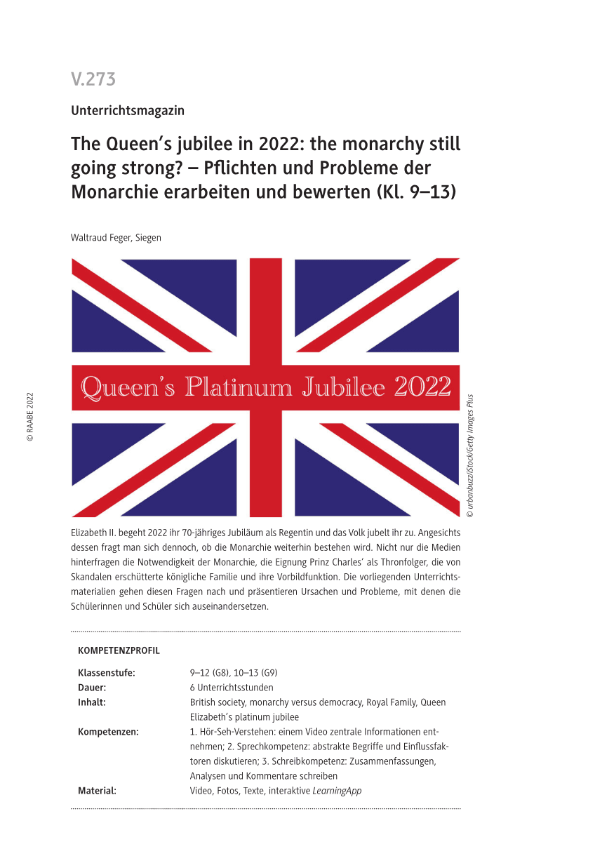 The Queen's jubilee in 2022: the monarchy still going strong?