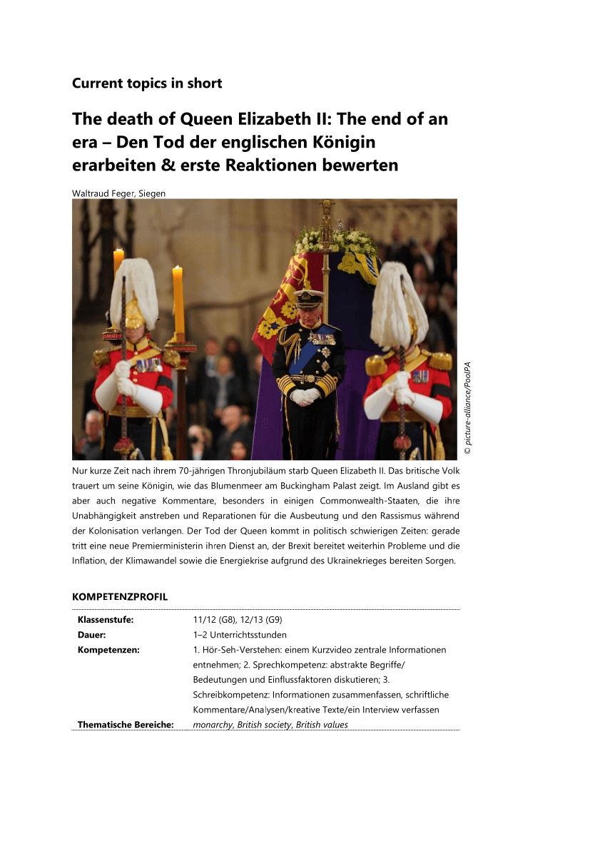 The death of Queen Elizabeth II: The end of an era