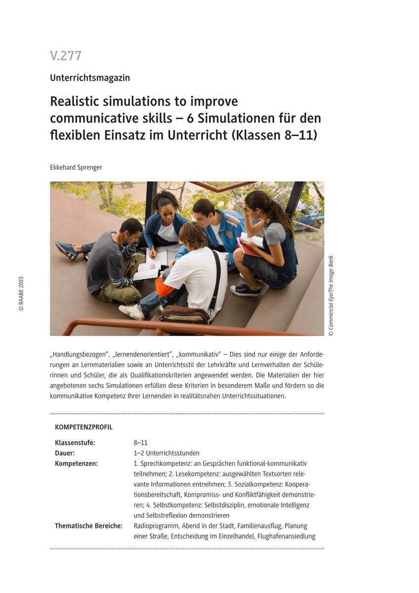 Realistic simulations to improve communicative skills