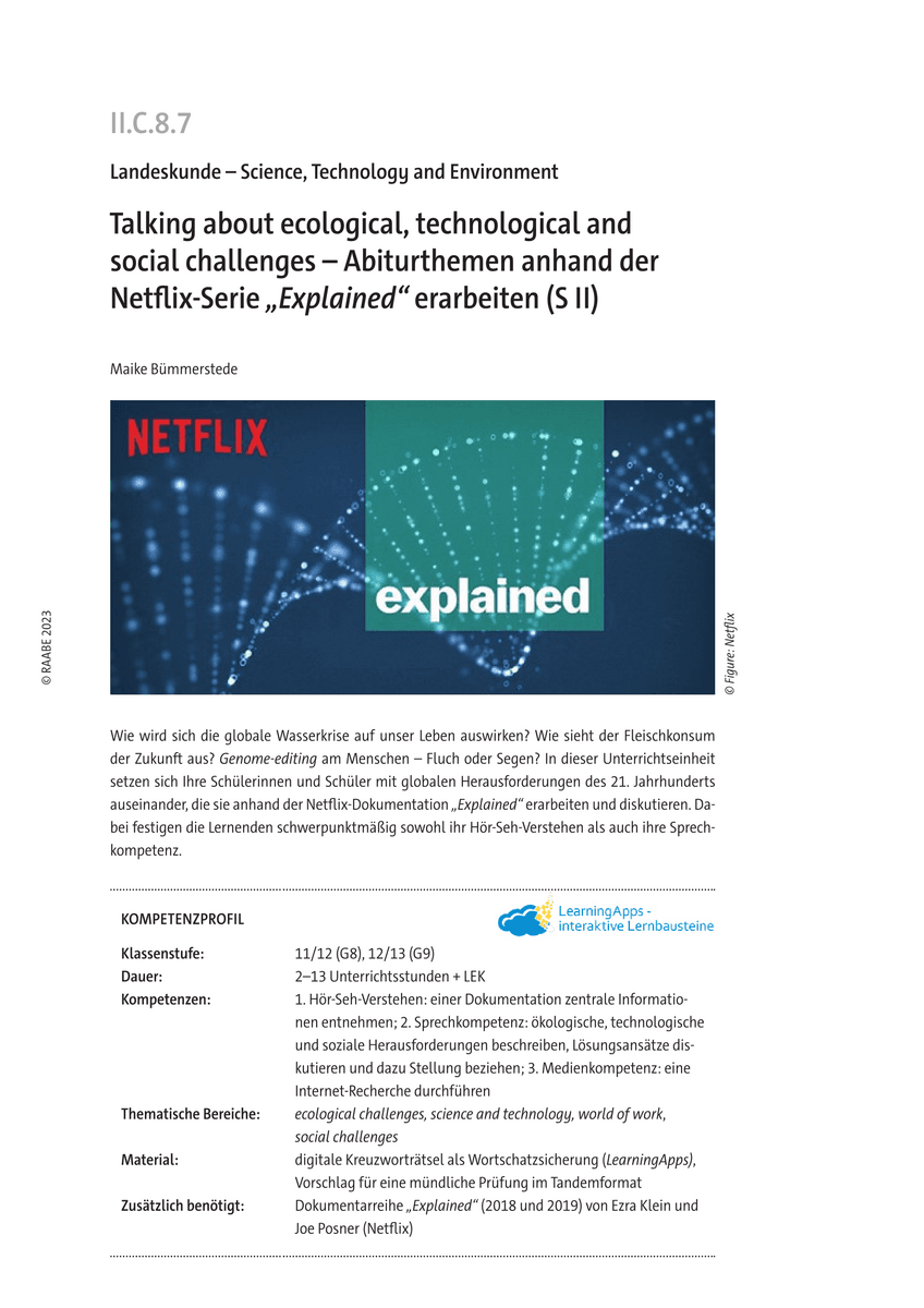 Talking about ecological, technological and social challenges