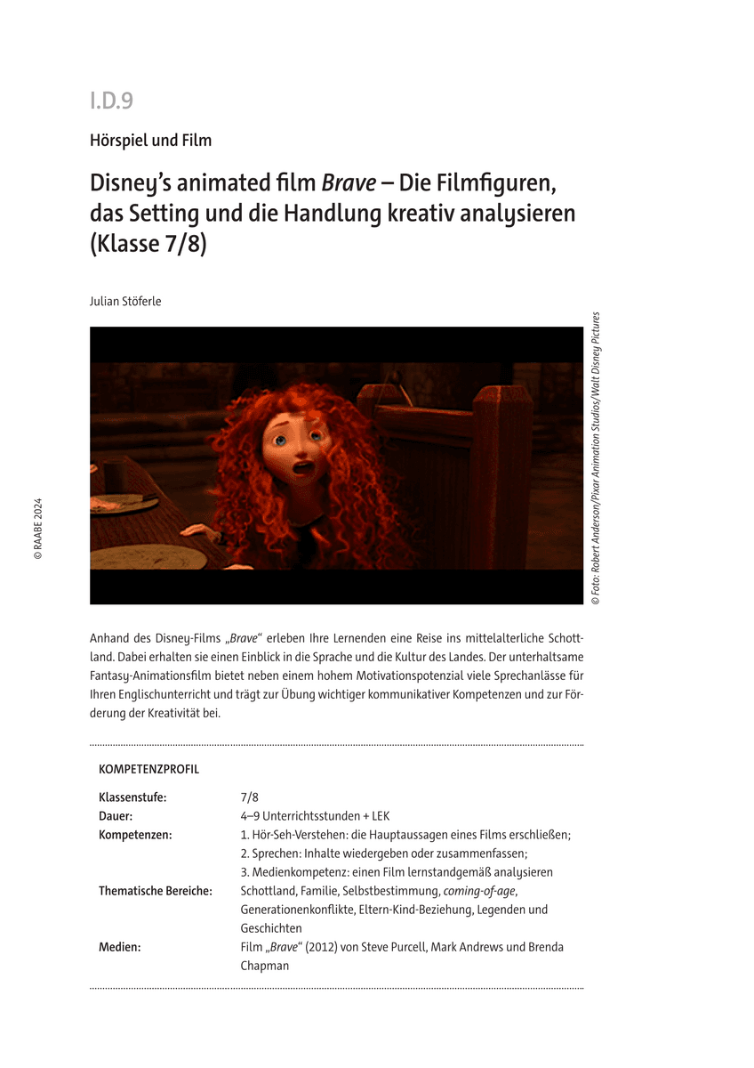 Disney’s animated film Brave