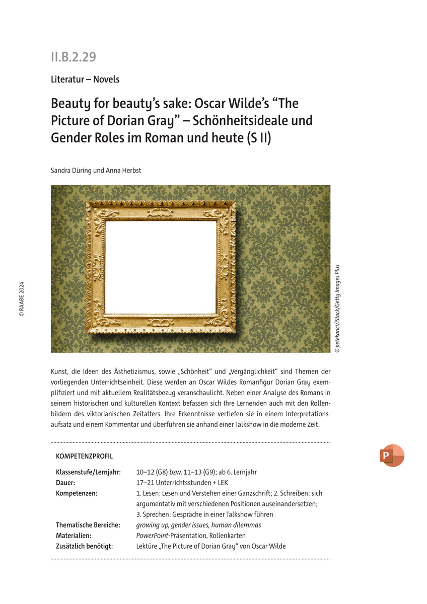 Beauty for beauty’s sake: Oscar Wilde’s “The Picture of Dorian Gray”
