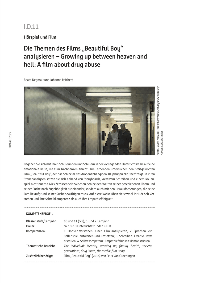 Die Themen des Films „Beautiful Boy” analysieren
