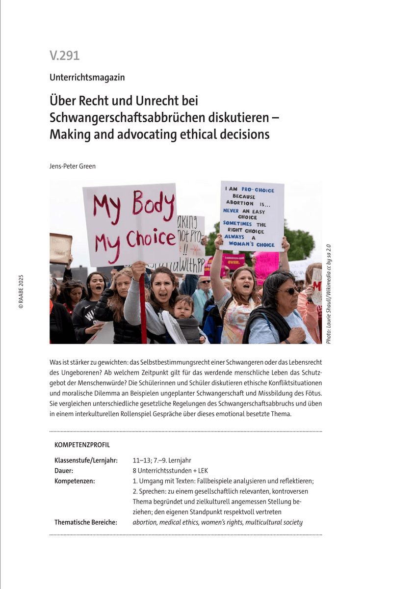 Über Recht und Unrecht bei Schwangerschaftsabbrüchen diskutieren