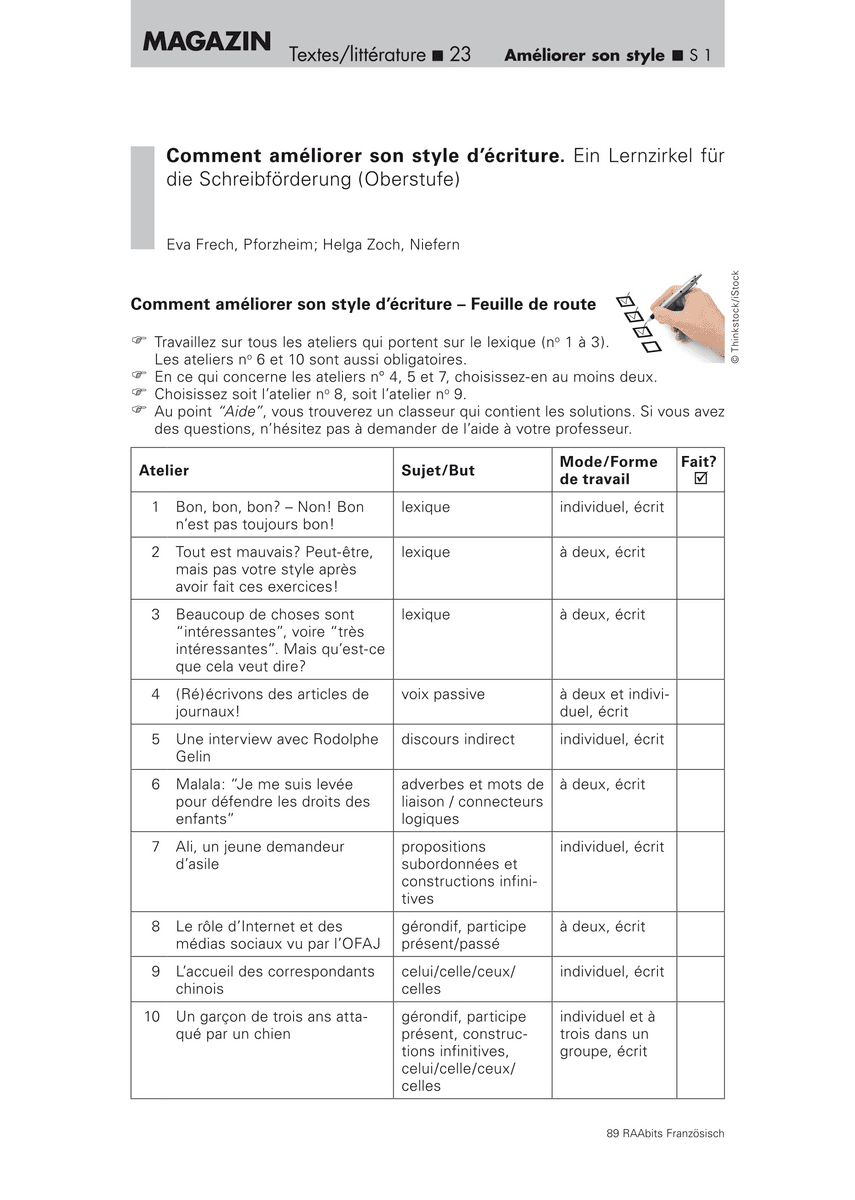 Comment améliorer son style d’écriture