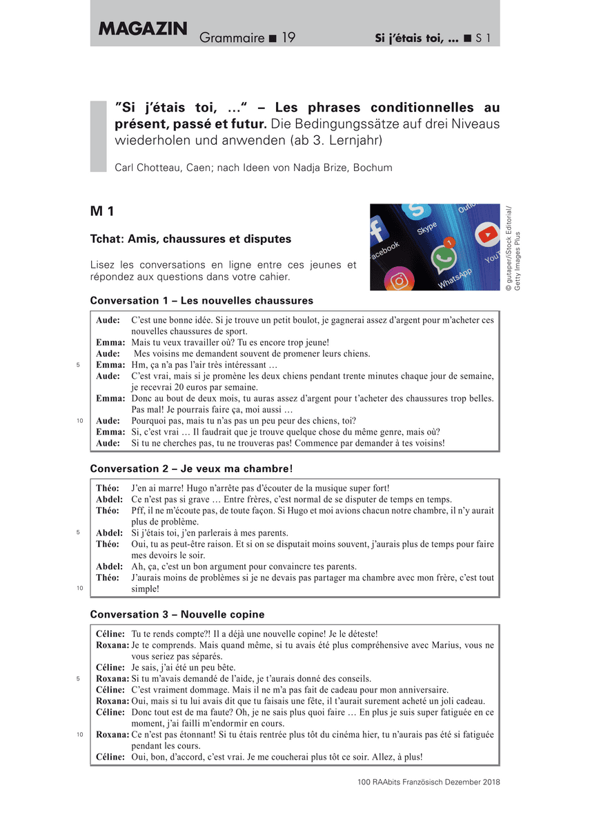 „Si j’étais toi, …“ – Les phrases conditionnelles au présent, passé et futur