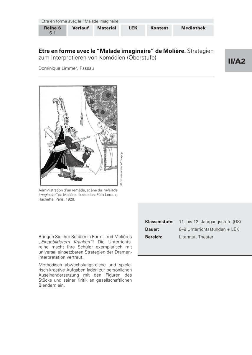 Etre en forme avec le “Malade imaginaire” de Molière