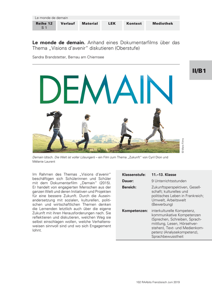 Le monde de demain