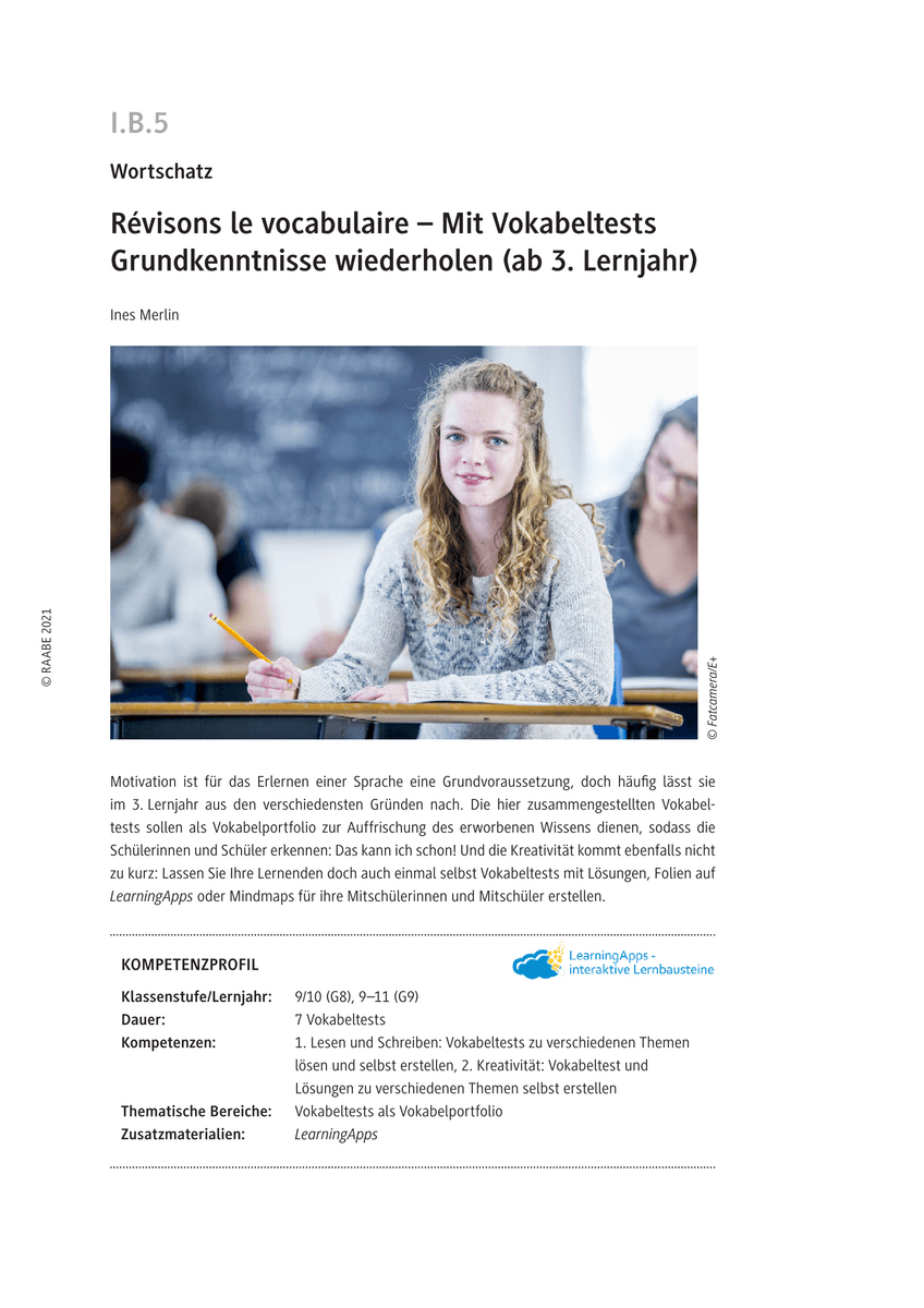 Révisons le vocabulaire