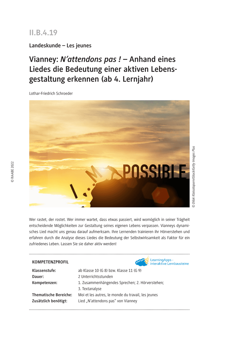 Vianney: N'attendons pas!