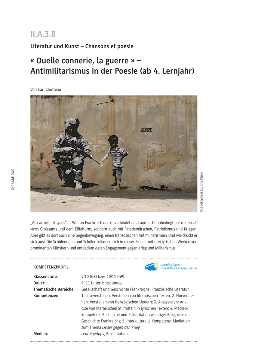 "Quelle connerie, la guerre"