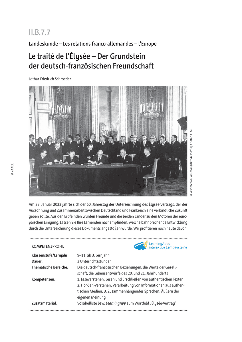 Le traité de l’Élysée