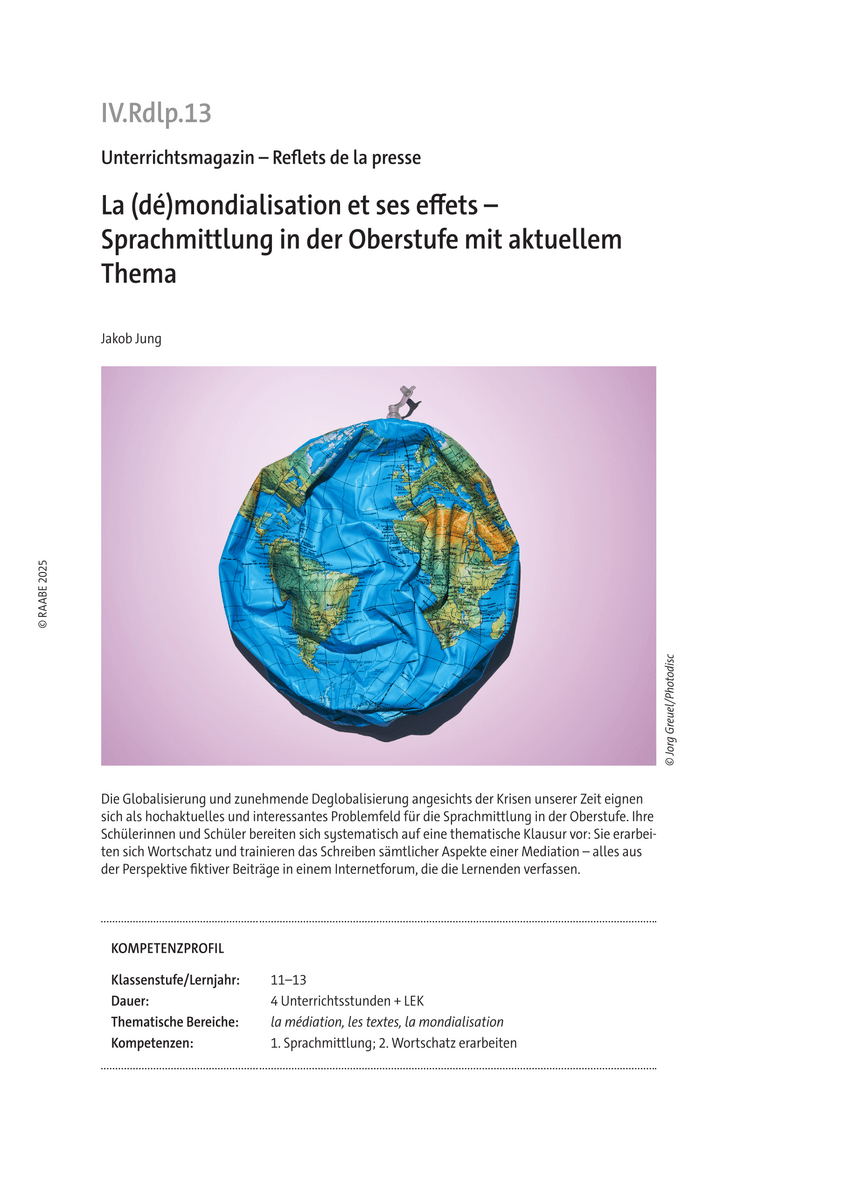 Sprachmittlung in der Oberstufe mit aktuellem Thema