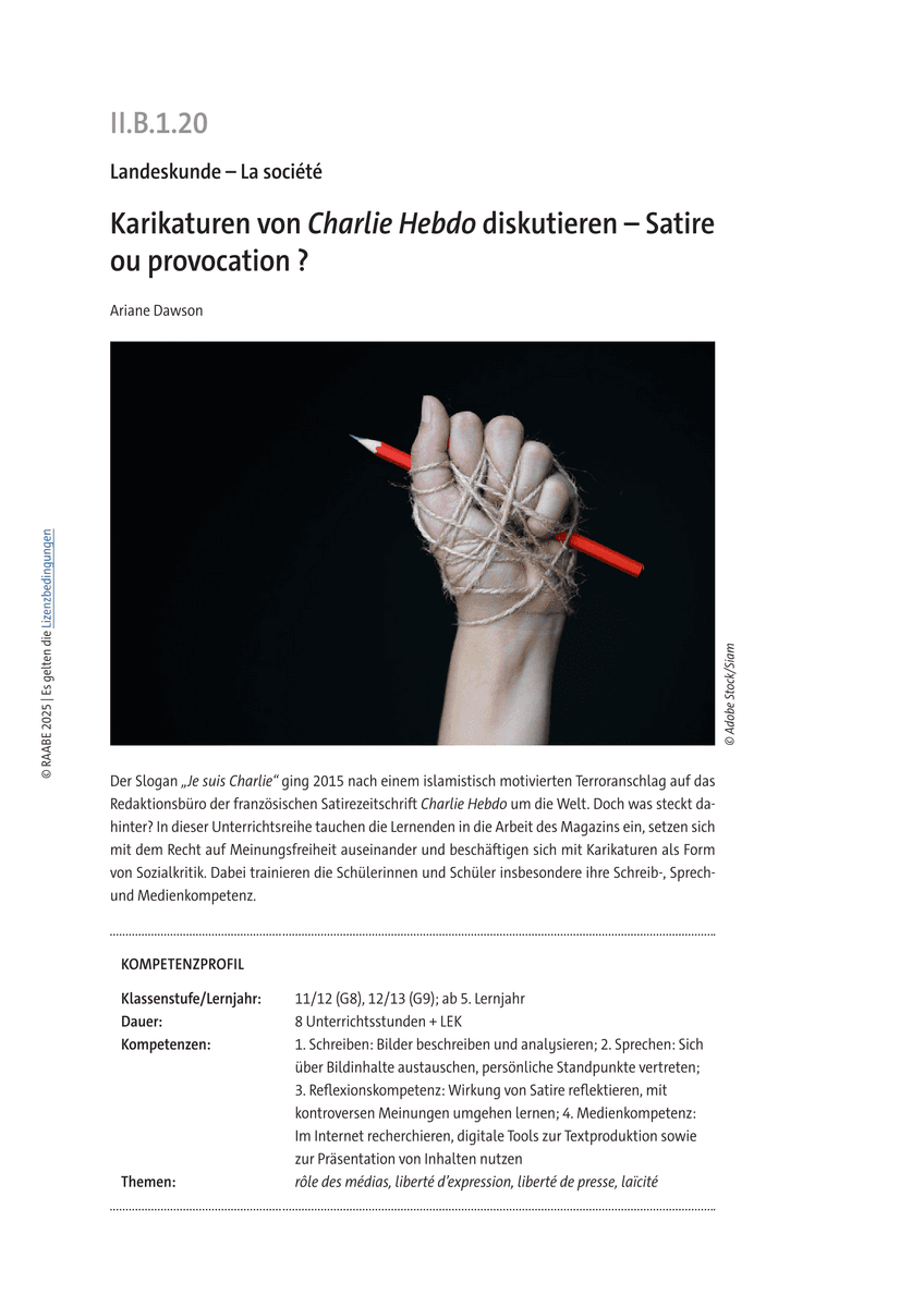 Karikaturen von Charlie Hebdo diskutieren