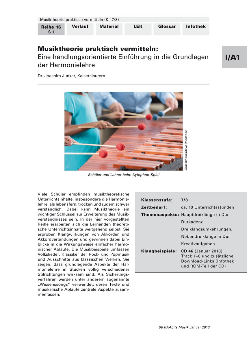 Musiktheorie praktisch vermitteln