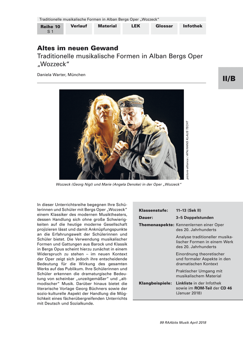 Traditionelle musikalische Formen in Alban Bergs Oper „Wozzeck“