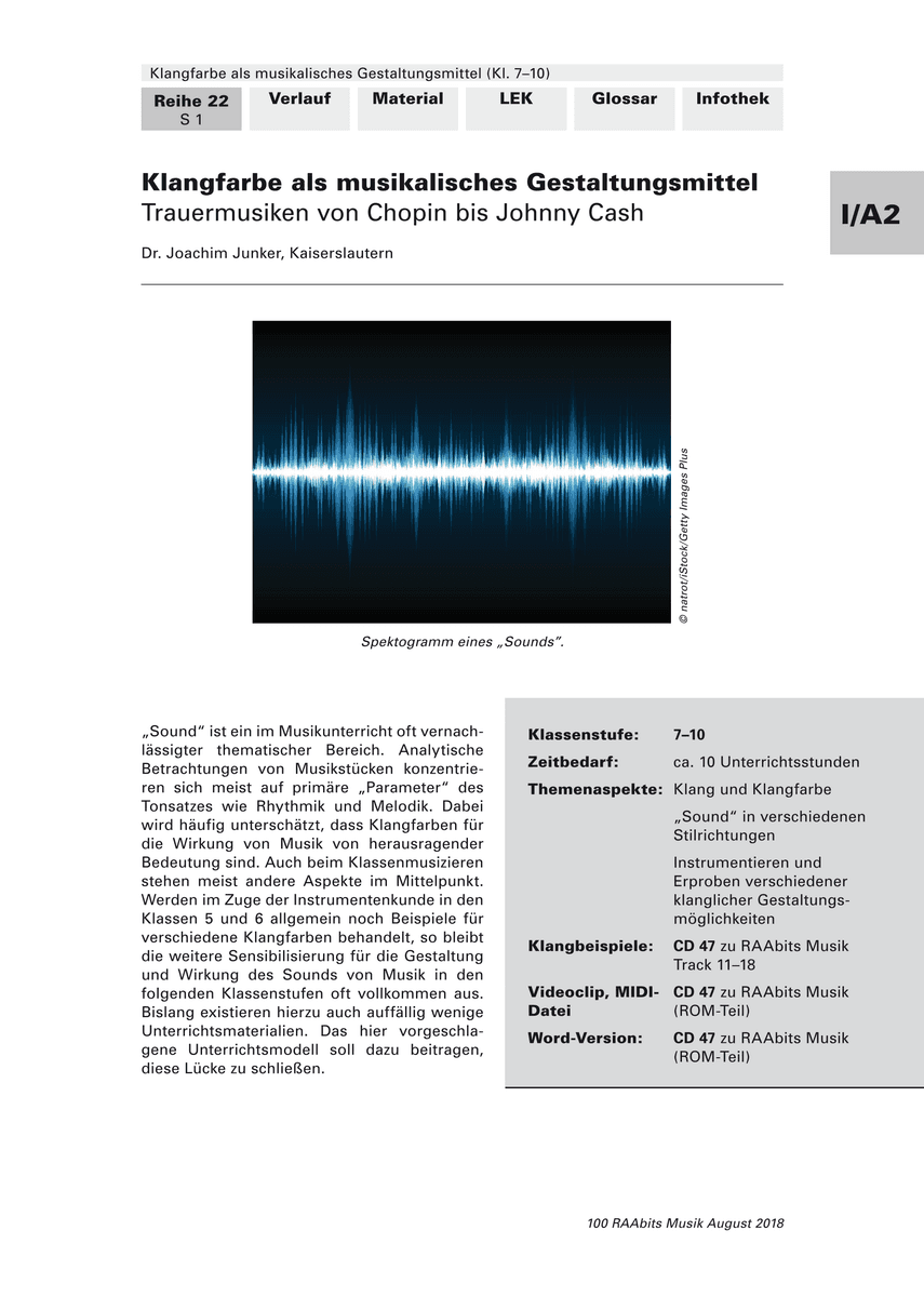 Klangfarbe als musikalisches Gestaltungsmittel