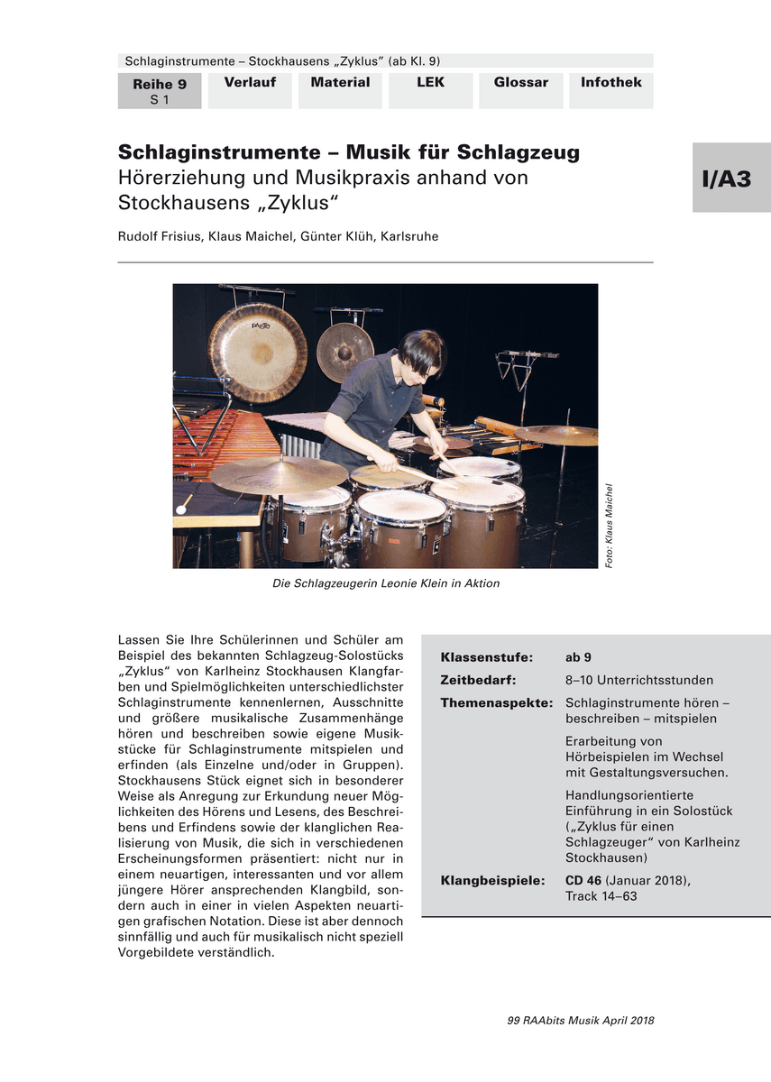 Schlaginstrumente – Musik für Schlagzeug