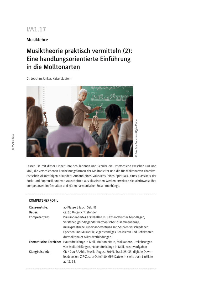Musiktheorie praktisch vermitteln (2)