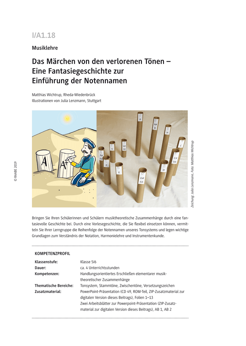 Das Märchen von den verlorenen Tönen