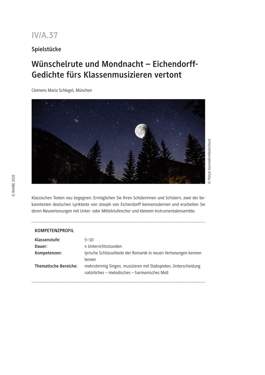 Wünschelrute und Mondnacht