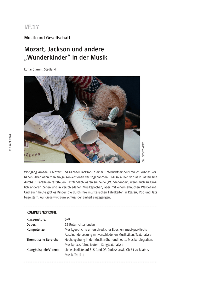 Mozart, Jackson und andere „Wunderkinder“ in der Musik