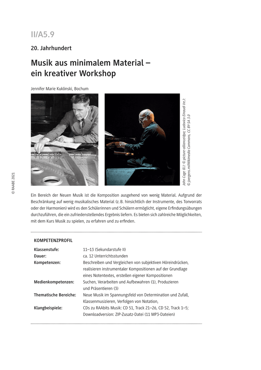 Musik aus minimalem Material