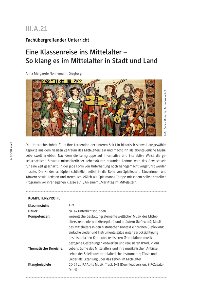 Eine Klassenreise ins Mittelalter