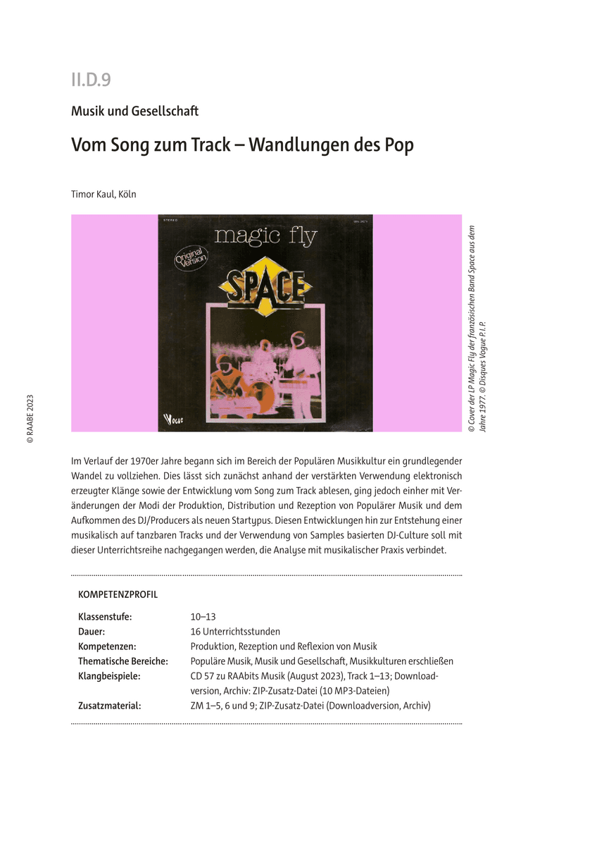 Vom Song zum Track
