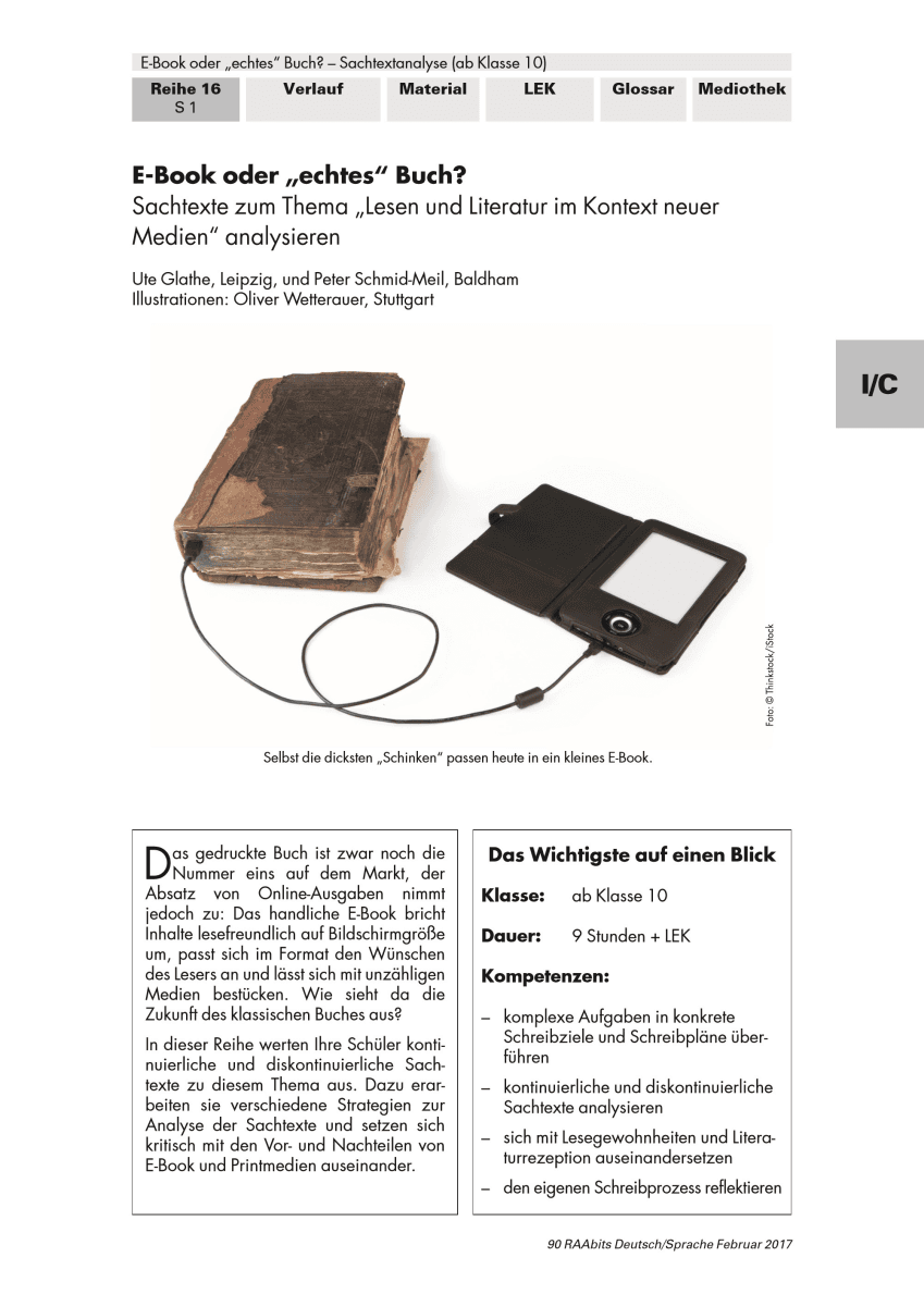 E-Book oder "echtes" Buch?