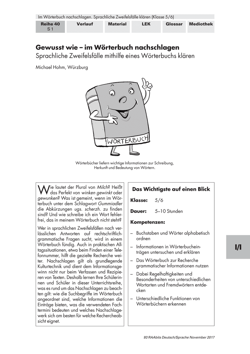 Gewusst wie – im Wörterbuch nachschlagen