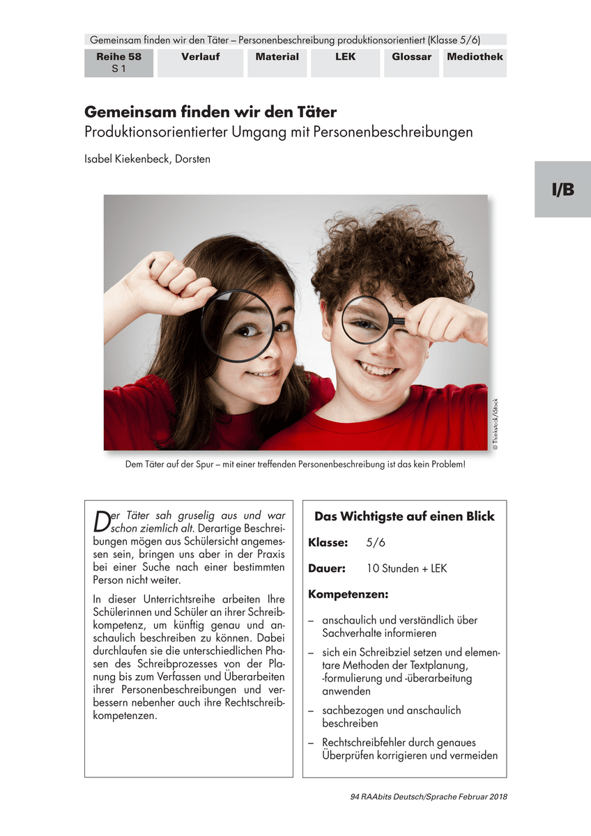Gemeinsam finden wir den Täter