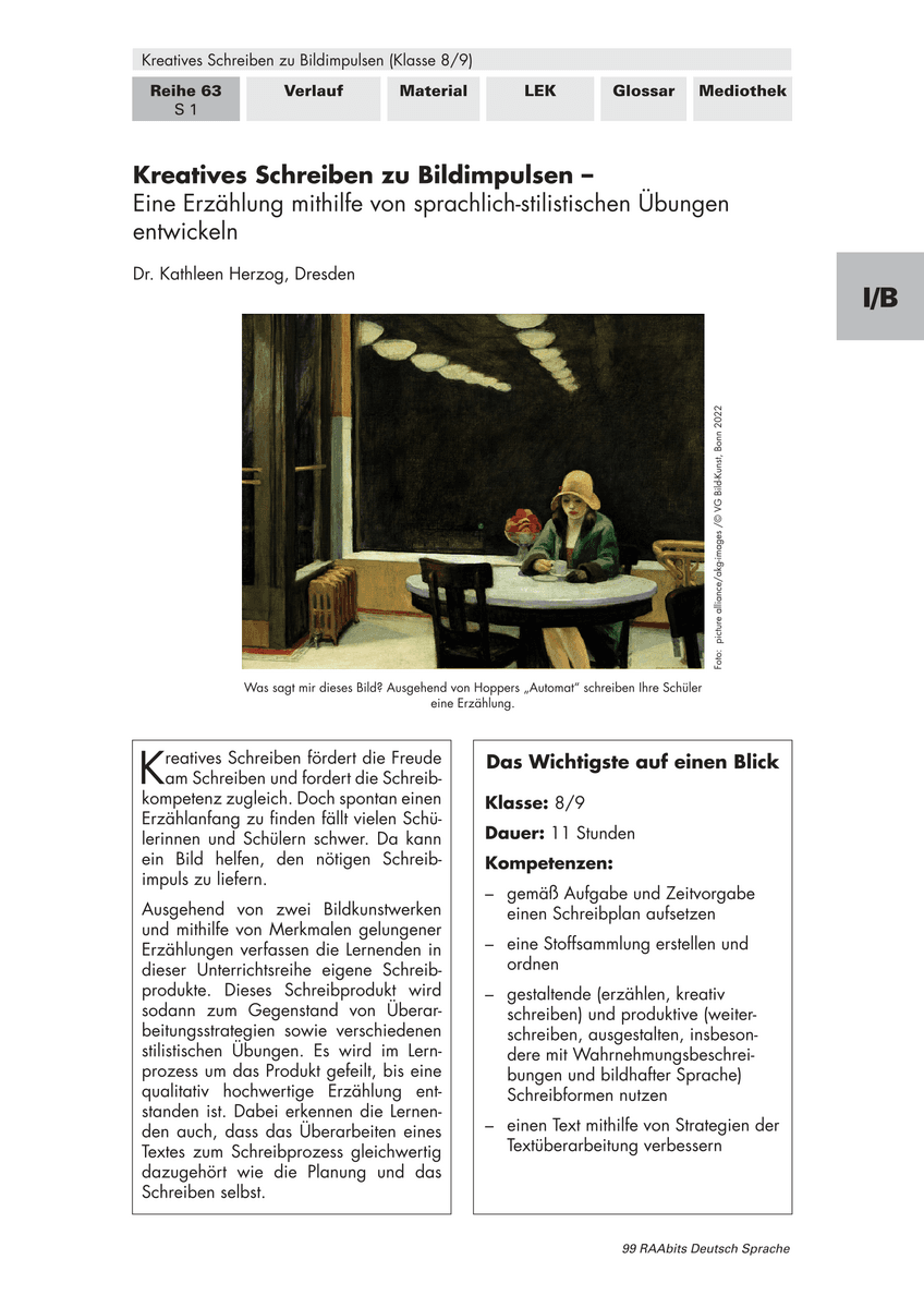 Kreatives Schreiben zu Bildimpulsen