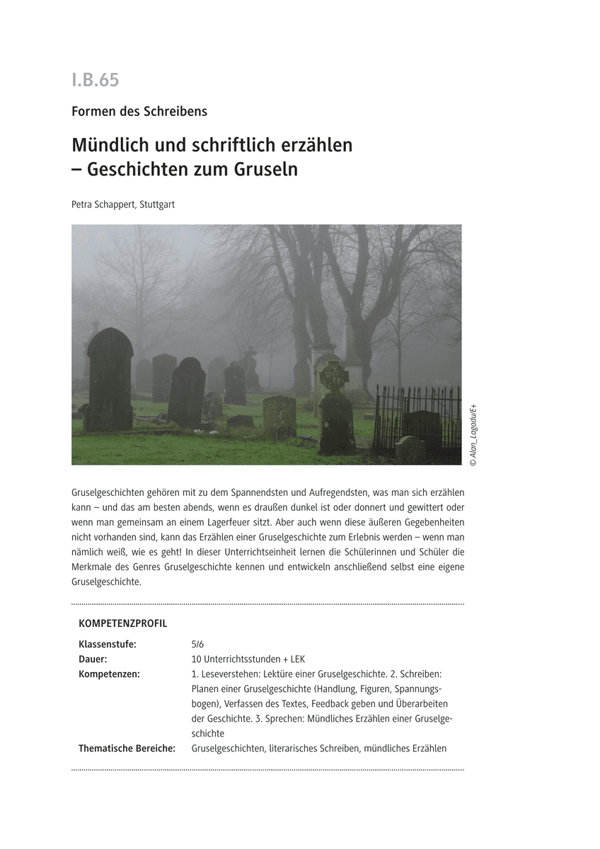 Mündlich und schriftlich erzählen