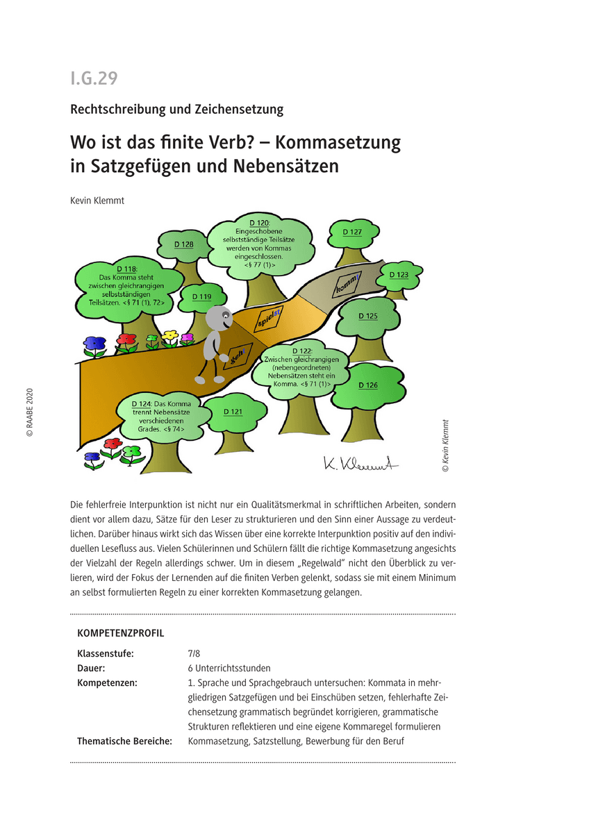 Wo ist das finite Verb?