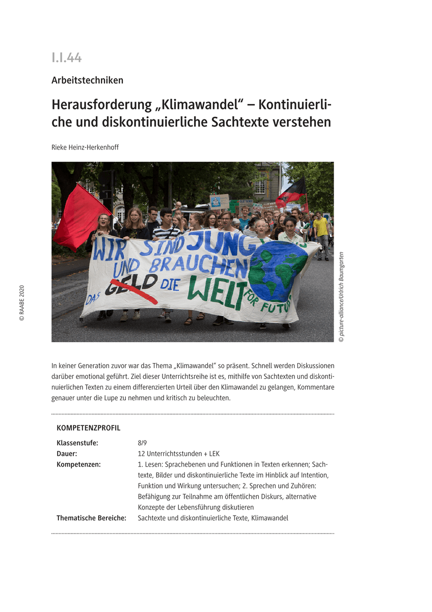 Herausforderung „Klimawandel“