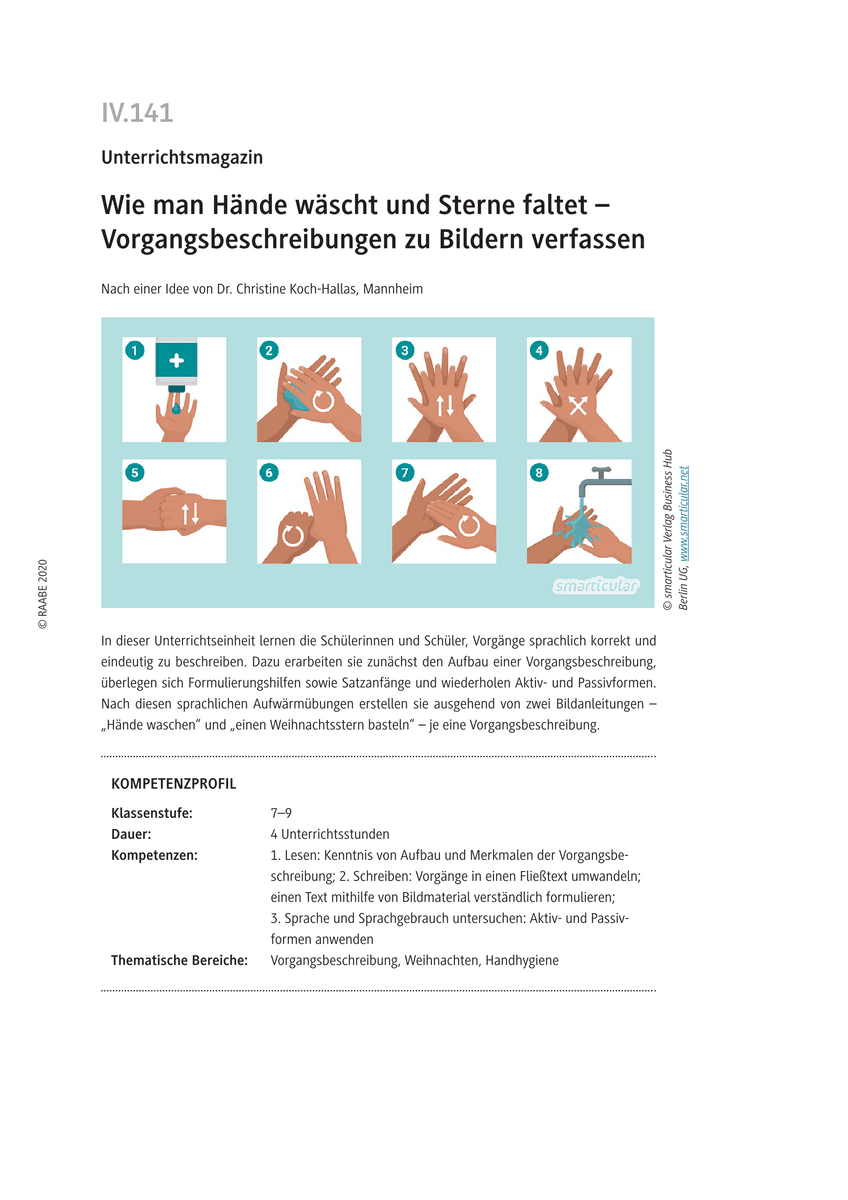 Wie man Hände wäscht und Sterne faltet