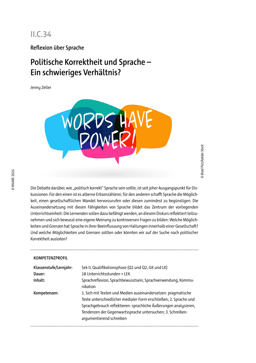Politische Korrektheit und Sprache